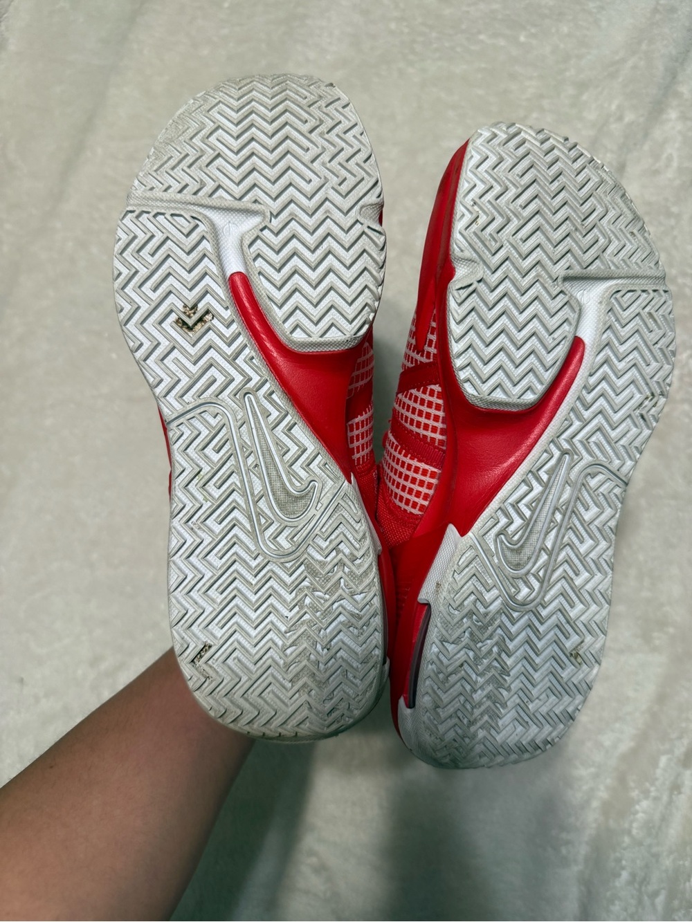 Nike LeBron Witness 7 TB basketball shoes red and white size 9 - Picture 6 of 7